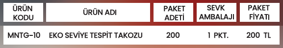 EKO SEVİYE TESPİT TAKOZU MNTG-10 Detay